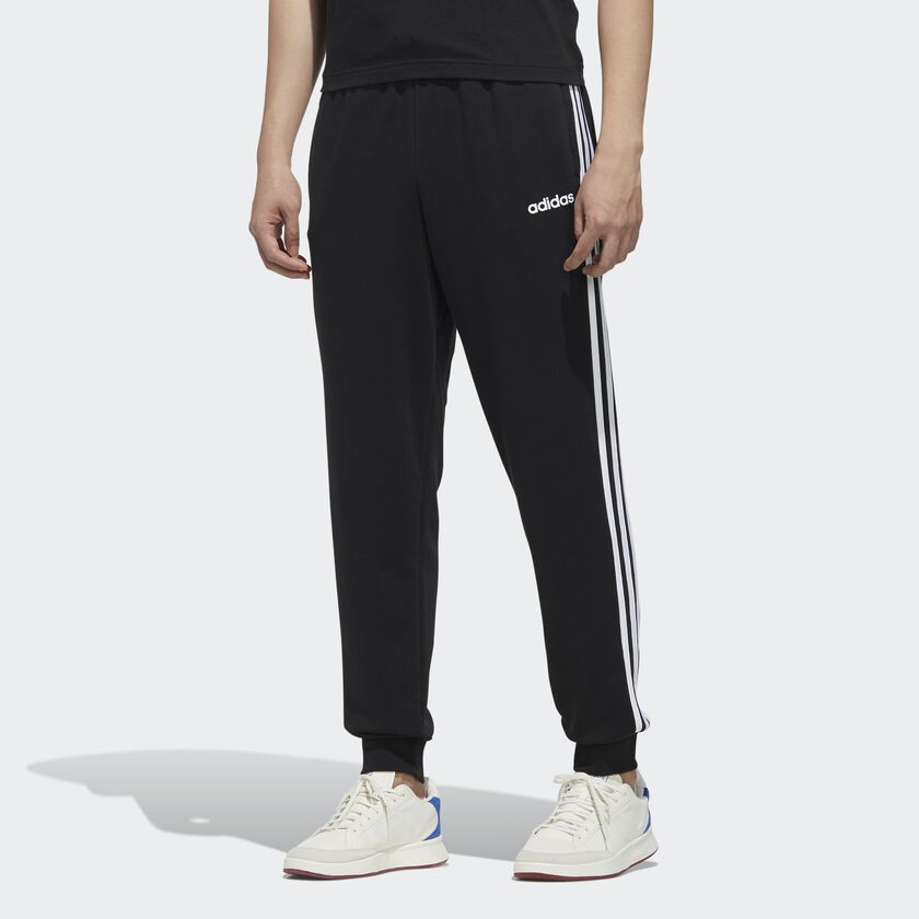 adidas 3 stripe cuffed joggers